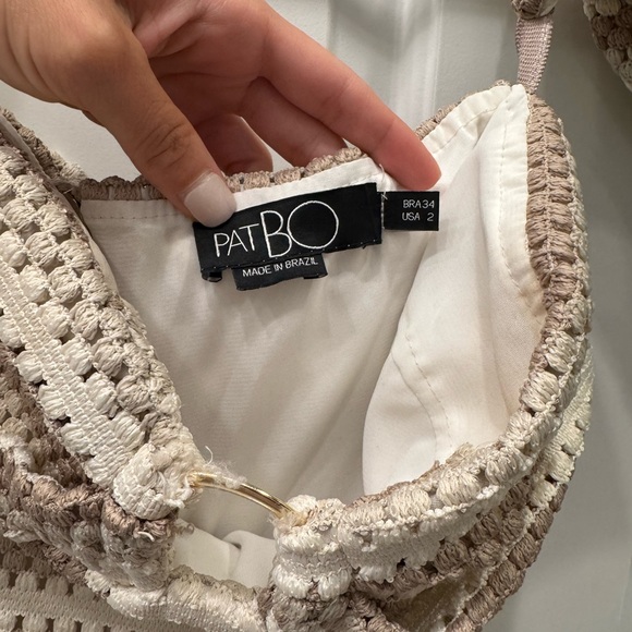 PatBO Stripped Crochet Maxi Dress Natural- Used ONCE! - Picture 11 of 12